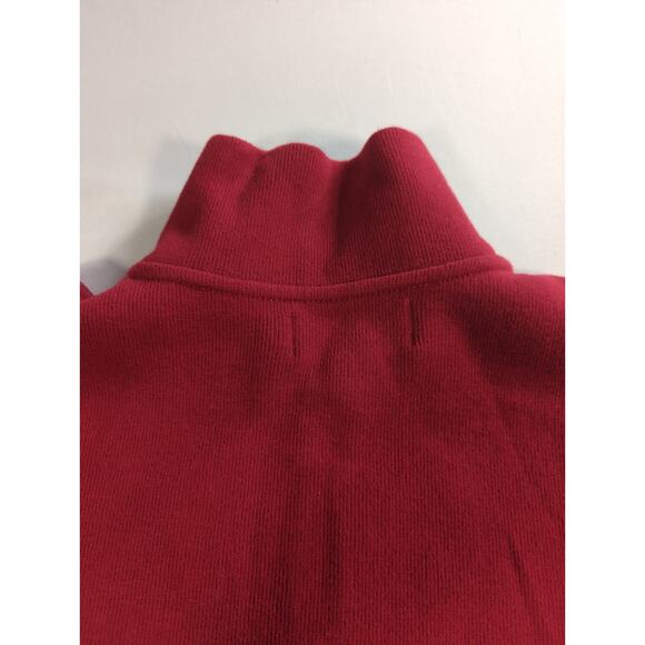 Polo Ralph Lauren Mens Sweater L Red Cotton Quarter Zip Pullover Knit Casual - Picture 9 of 12